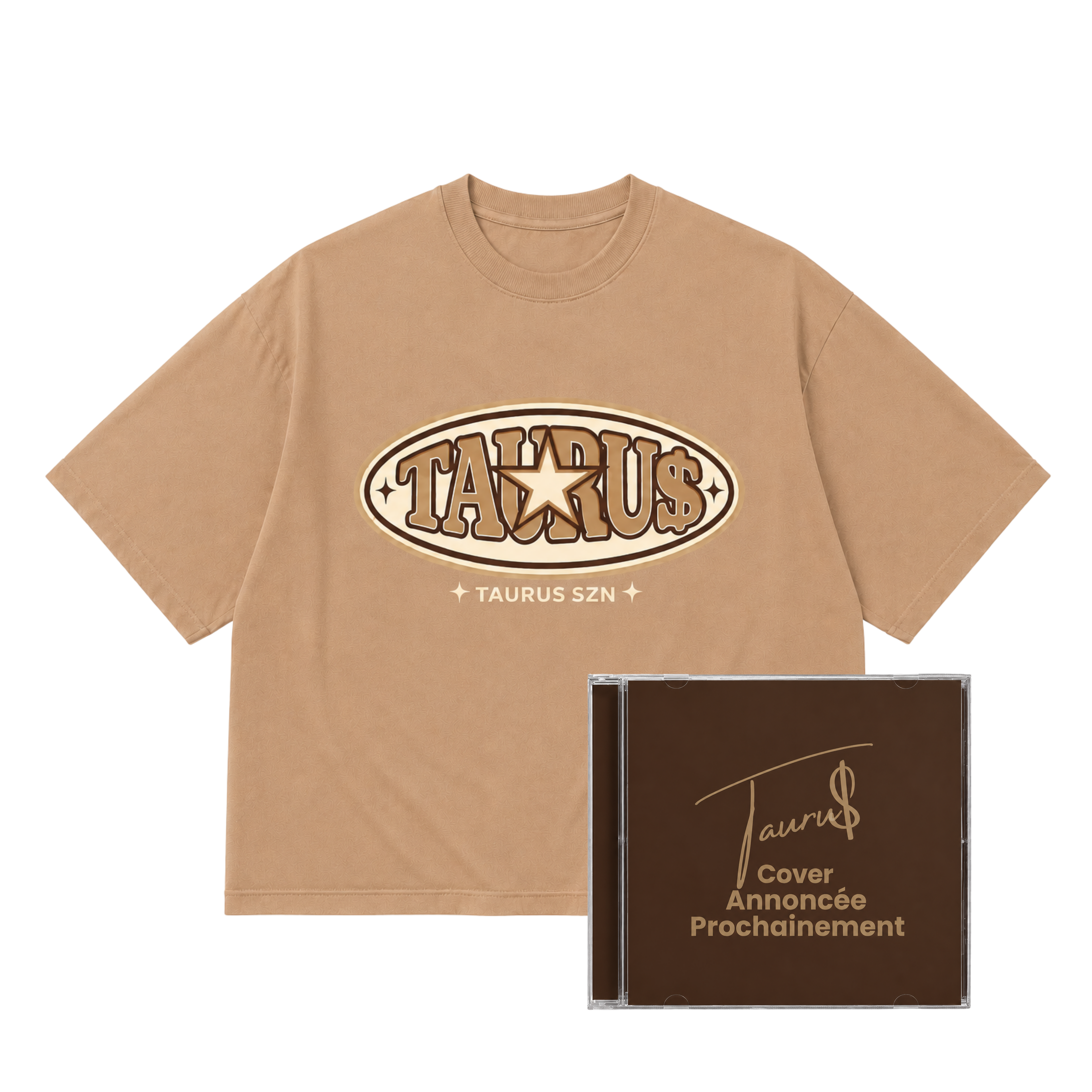 T-Shirt Marron (Etoile) + CD