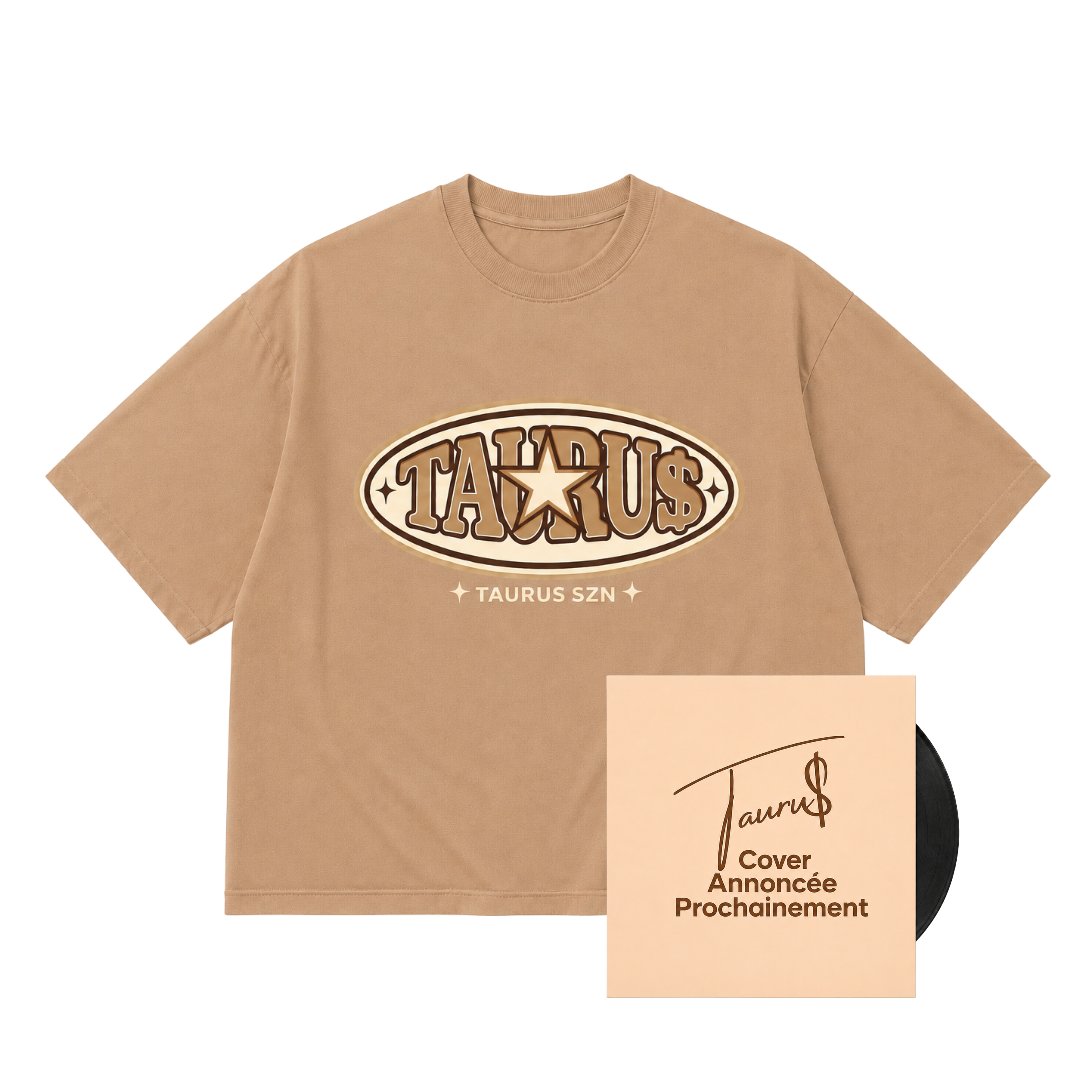 T-Shirt Marron (Etoile) + Vinyle
