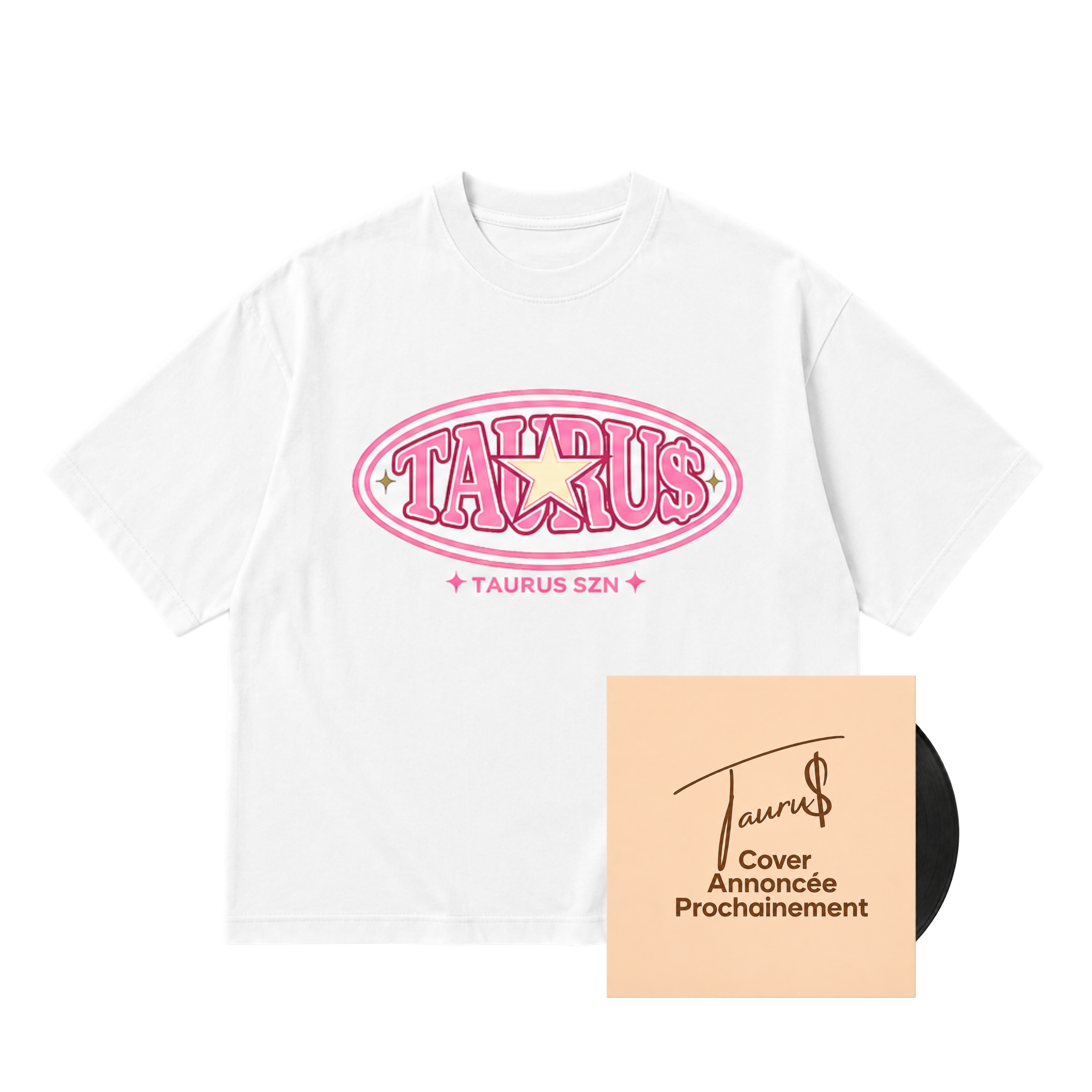 T-Shirt Blanc (Etoile) + Vinyle